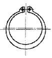 付図3 C形止め輪-軸用（2112）[ファスナばね（2100）、止め輪（2110）、サークリップ（2111）、C形止め輪（2112）、C形同心止め輪（2113）、E形止め輪（2114）、グリップ止め輪（2115）、円弧状ばね（3840）]