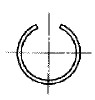 付図3 C形同心止め輪-穴用（2113）[ファスナばね（2100）、止め輪（2110）、サークリップ（2111）、C形止め輪（2112）、C形同心止め輪（2113）、E形止め輪（2114）、グリップ止め輪（2115）、円弧状ばね（3840）]