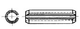 付図9 溝付きスプリングピン-面取り形（W型）（2131）、ファスナばね（2100）、スプリングピン（2130）、2重巻きスプリングピン（2132）