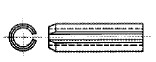 付図9 溝付きスプリングピン-面取り形（V型）（2131）、ファスナばね（2100）、スプリングピン（2130）、2重巻きスプリングピン（2132）