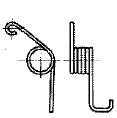 付図85（d）フック（基本形状：腕の長さの長い場合） ［ねじりコイルばね端部（4240）］